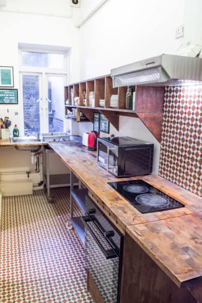 Guest Kitchen at Swiss Cottage Hostel • Palmers Lodge London